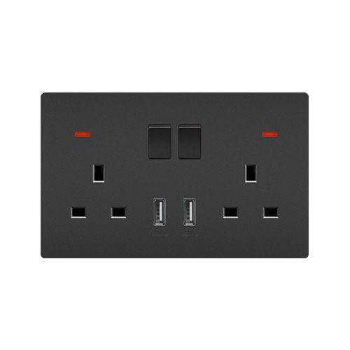 USB Socket 2LI TS487BK Nt