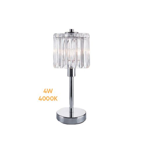 Table lamp. Metal Post Glass 4W 4K SM722C E1: