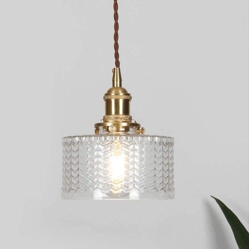 Pendant light Clear Zigzag Glass E27 P-BL050 F2: