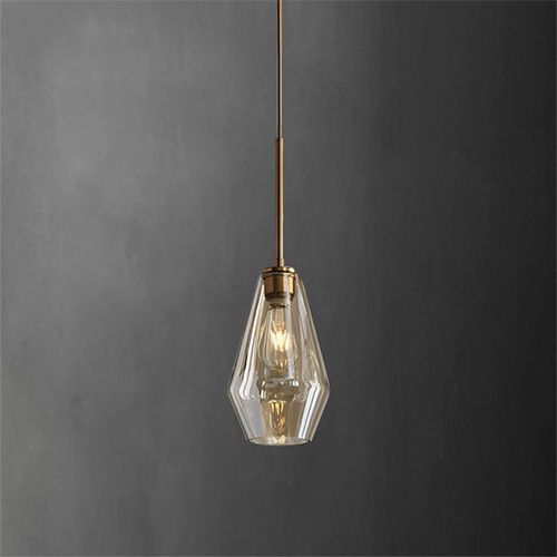 Pendant light Amber Transparent Thin Glass 20 P-BL048 F2: