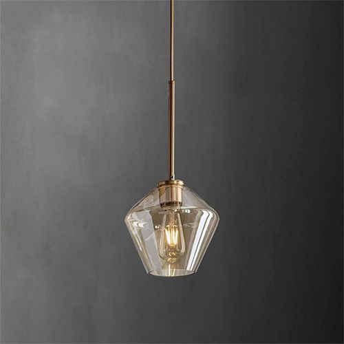 Pendant light Amber Clear Cut Glass 30 P-BL048 F2: