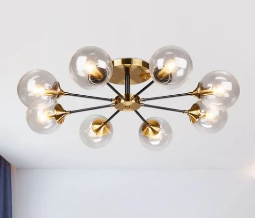 Ceiling light. Gold 8-BALL Glass E27 HY-MD012 F2: