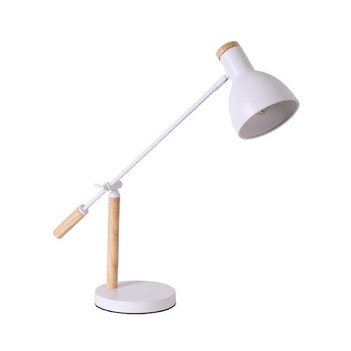 Table lamp. Office White Wood Detailed E27 LMD-6254 A3: